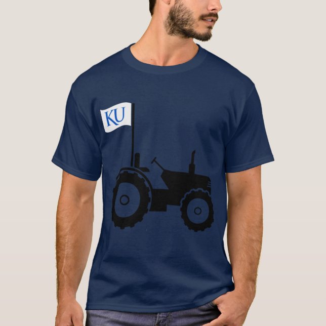 T-shirt Support Kansas with this unique Tractor design (Devant)