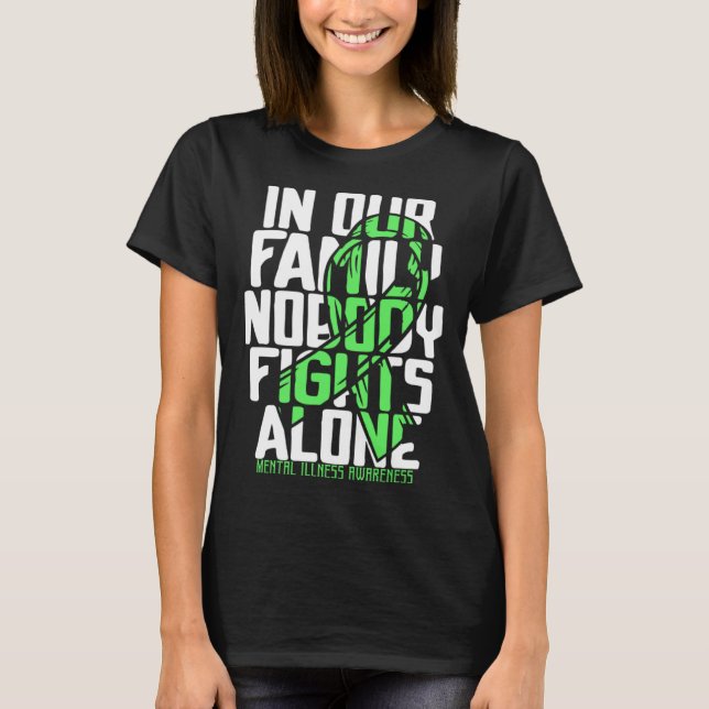 T-shirt Support Mental Illness Warrior Cute Family Disease (Devant)