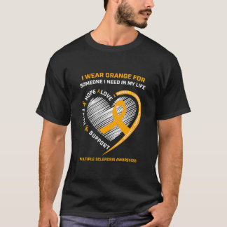 T-shirt Support Mom Dad Aunt MS Gifts Multiple Sclerosis