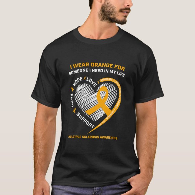 T-shirt Support Mom Dad Aunt MS Gifts Multiple Sclerosis (Devant)