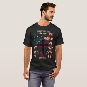 T-shirt Support pour le drapeau, agenouillement pour la