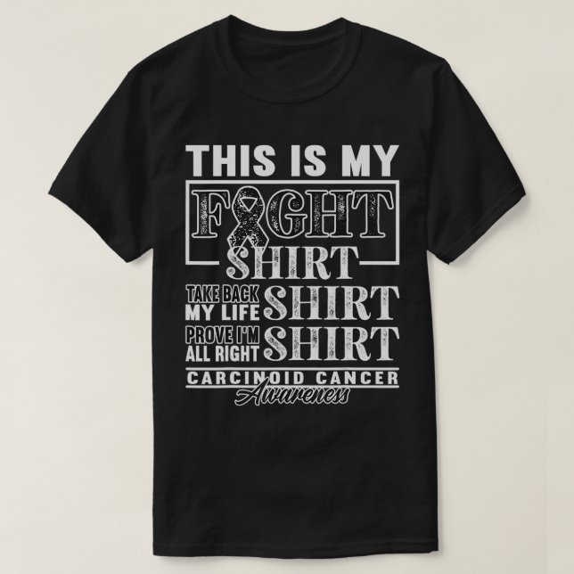 T-shirt Support Squad Fight  I Zebra Ribbon I Carcinoid Ca (Design devant)