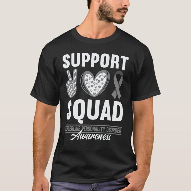 T-shirt Support Squad I Bpd Borderline Personality Disorde (Devant)