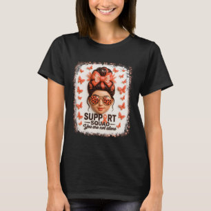 T-shirt Support Squad Leukemia Ruban Papillon Vous N'Êtes