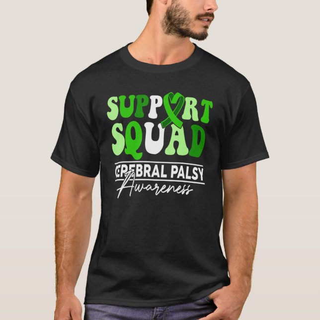 T-shirt Support Squad Sunflower Hair Cerebral Palsy Awaren (Devant)