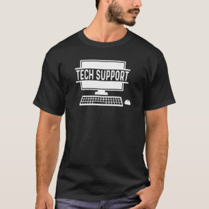 T-shirt Support Technique Avec Ordinateur Et Souris