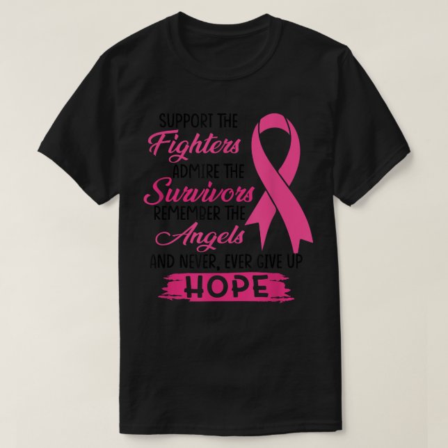 T-shirt Support The Fighters Amire The Survivors Breast C (Design devant)