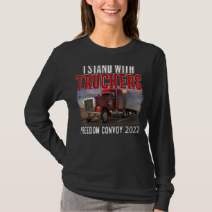 T-shirt Support Trucker Je Me Trouve Avec Truckers Freedom