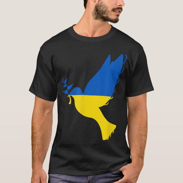 T-shirt Support Ukraine I Stand With Ukraine Flag (Devant)