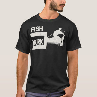 T-shirt Support vintage de travail ou de pêche du poisson