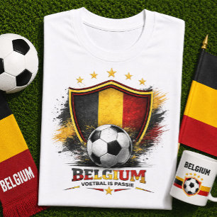 T-shirt Supporter de football belge Coupe du monde de foot