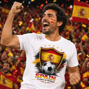 T-shirt Supporter de football espagnol La Roja Coupe du Mo