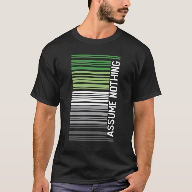 T-shirt Supposons Rien Code-barres Indicateur de Fierté Ar (Devant)