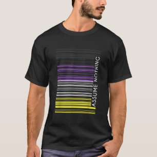 T-shirt Supposons Rien Drapeau Non-binaire Code Barre Enby