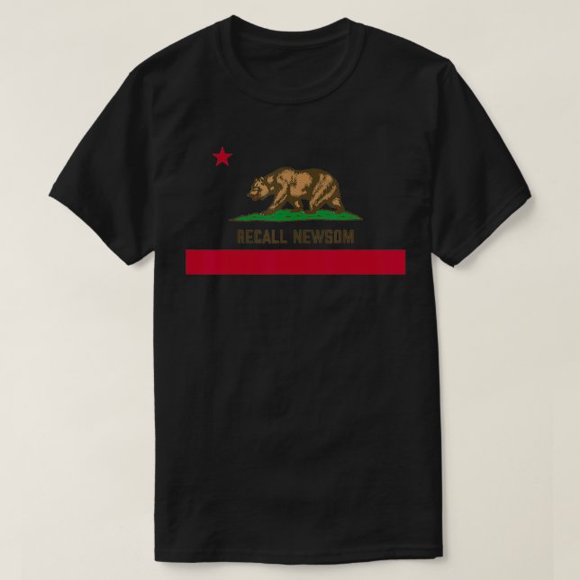 T-shirt Supprimer Gavin Newsom de Office Recall Newsom (Design devant)