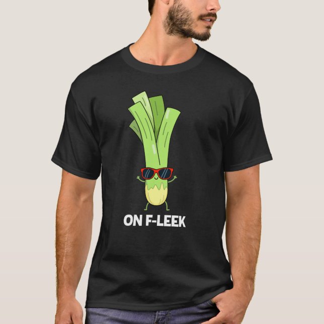 T-shirt Sur Fleek Funny Veggie Leek Pun Dark BG (Devant)
