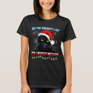 T-shirt Sur la liste vilain et je ne regrette rien Chat Ch