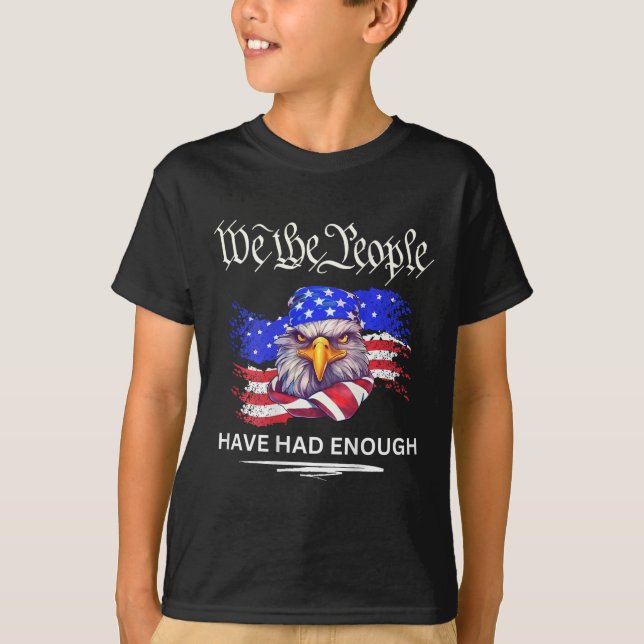 T-shirt Sur Le Dos- Nous, Les Gens En Avons Assez (Devant)