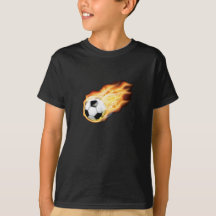 Sur le feu pour la chemise du football