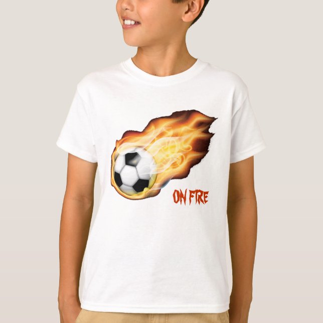 T-shirt Sur le feu pour le football (Devant)