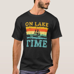T-shirt Sur le lac Temps Rétro Kayak Canoë Vintage Kayak
