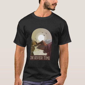 T-shirt Sur le temps de la rivière Nature paisible Hangout