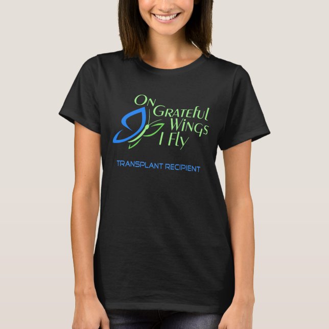 T-shirt Sur les ailes gracieuses je vole - Transplant Béné (Devant)