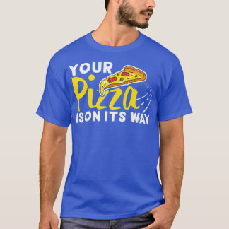 T-shirt Sur Son Chemin Livraison De Pizza Conception De Li