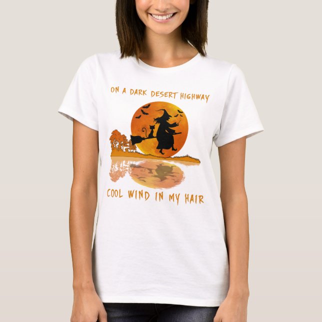 T-shirt Sur une route désertique sombre, cool vent dans me (Devant)