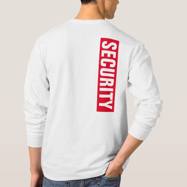 T-shirt Sûreté à long manche blanc double face (Dos)