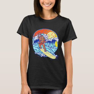 T-shirt Surf Bigfoot Drôle Plage Sasquatch Surfeur Vagues