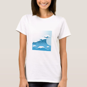 T-shirt Surf Blue Wave et océan