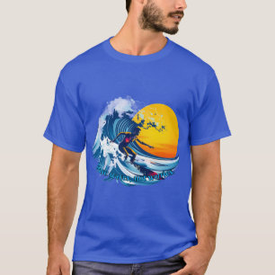 T-shirt Surf : Chasse aux vagues, pas aux soucis.
