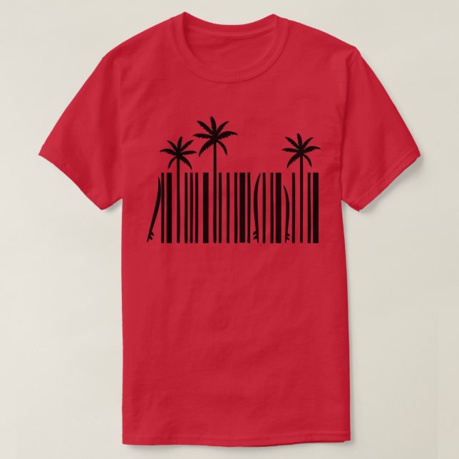 T-shirt Surf code-barres surf conception T (Design devant)