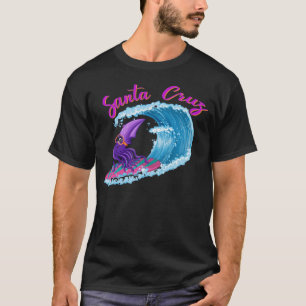 T-shirt Surf de calmar à Père Noël Cruz, Californie T-shir