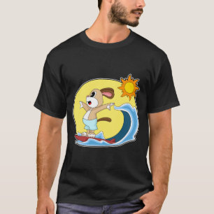T-shirt Surf de chien planche de surf été