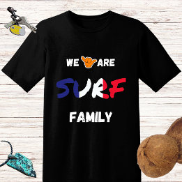 T-shirt Surf de famille avec la main shaka et drapeau de l