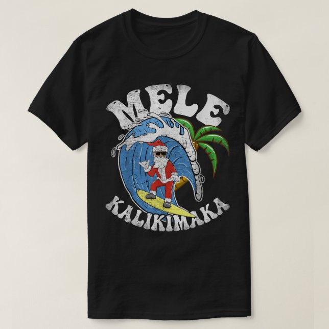 T-shirt Surf de Noël Mele Kalikimaka Design - Surf Père No (Design devant)
