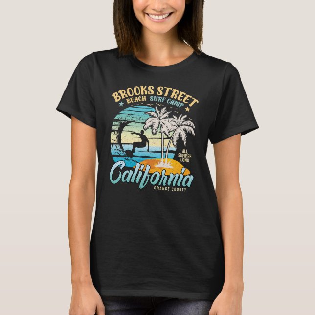 T-shirt Surf de plage de Brooks Street Camp Surf Californi (Devant)