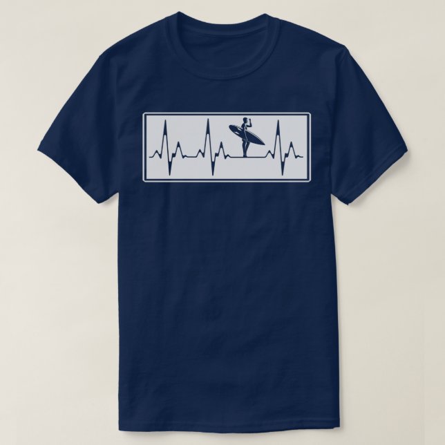 T-shirt surf de pulsation surf (Design devant)