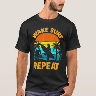 T-shirt Surf de surf Répéter plage été Vagues fille