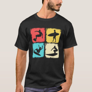T-shirt Surf de surf Rétro Vague surfer