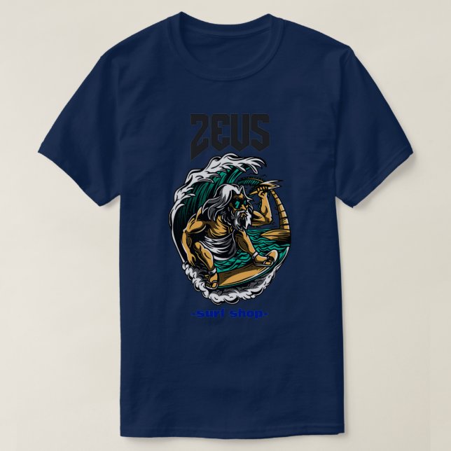 T-shirt surf de zeus (Design devant)
