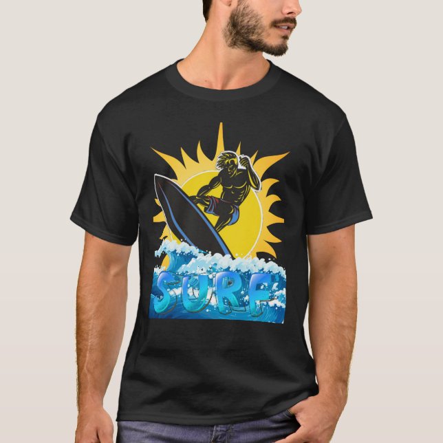 T-shirt Surf d'été vacances (Devant)