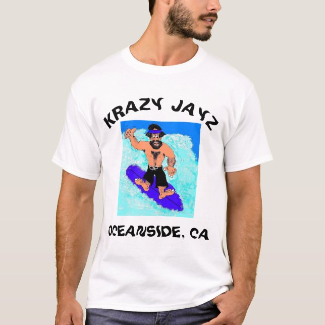 T-SHIRT SURF EN BORD DE MER (Devant)