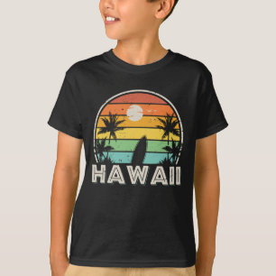 T-shirt Surf Hawaï coloré et Vintage