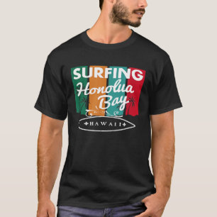 T-shirt Surf Maui Hawaii Honolua Bay Surfboard Retro Vinta