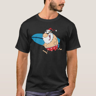 T-shirt surf père Noël
