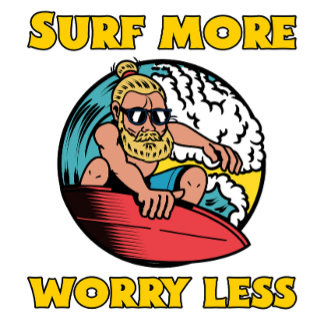 T-shirt Surf Plus De Souci Moins