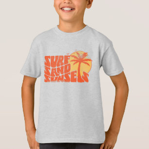 T-shirt Surf Rétro Couchers de soleil Palm Tree Beach Vibe